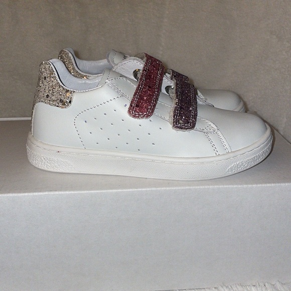 NWT Naturino HASSELT 2 VL. Leather and Glitter Girls Sneakers - Picture 10 of 16